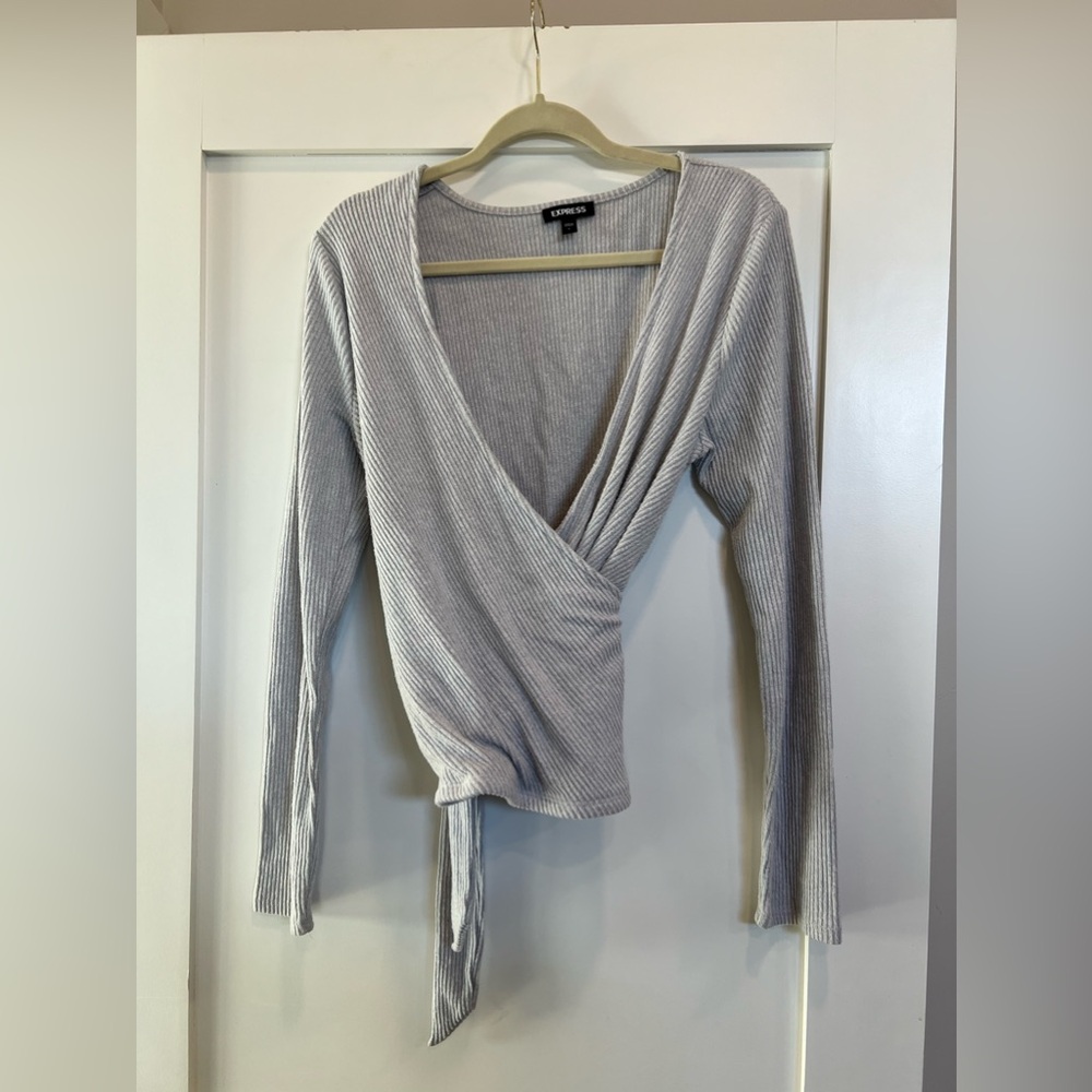 Express Women’s faux wrap sweater - Large